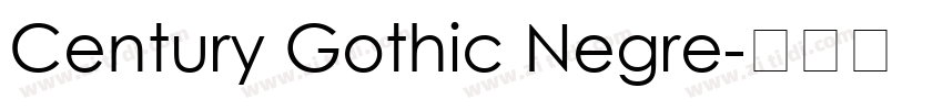 Century Gothic Negre字体转换